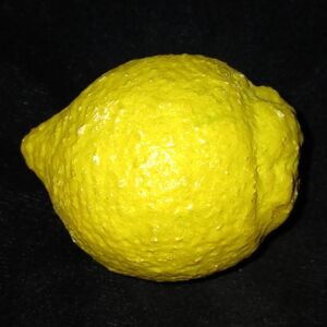 Vintage Italian Alabaster Hand Carved Lemon Fruit